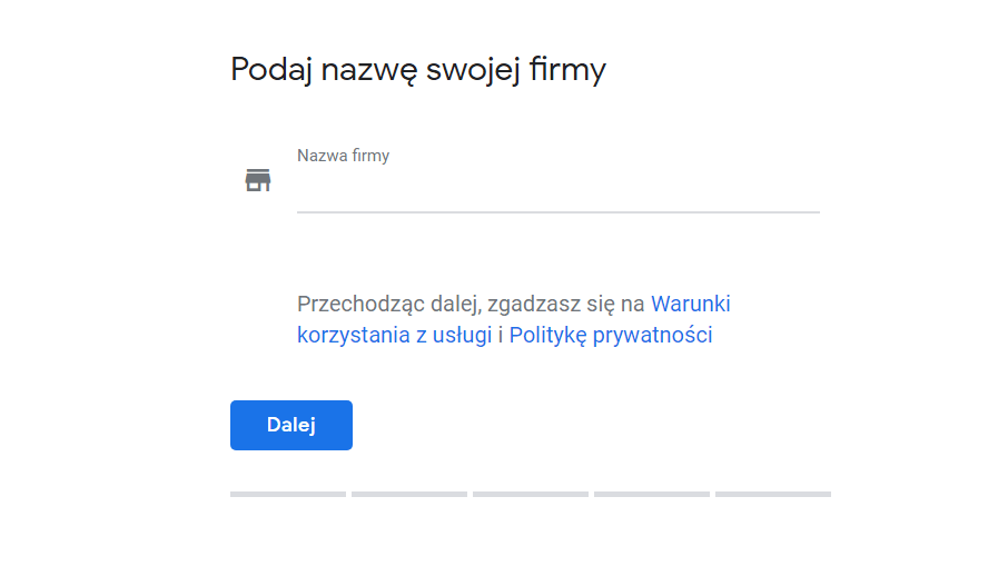 google moja firma zakładanie konta